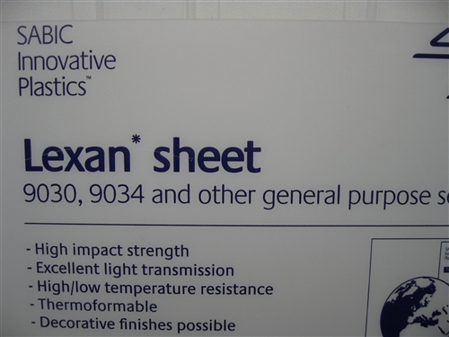  Lexan Sheet - Polycarbonate - .236 - 1/4 Thick, Clear, 12 x  12 Nominal : Industrial & Scientific